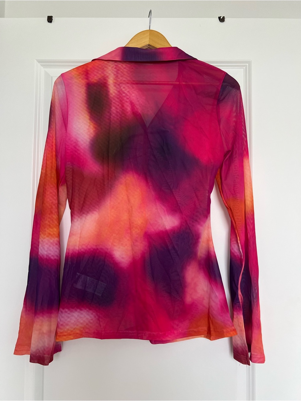 SHEIN Pink & Orange Ombre Button-Up Flare two piece outfit - Picture 4 of 5